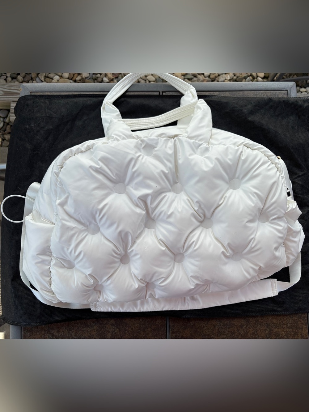 Justfab women’s Weekender Bag in bright white